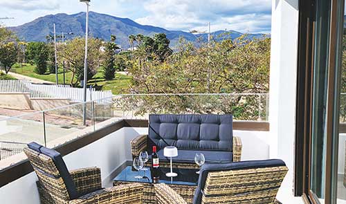 Estepona holiday apartment mountains views